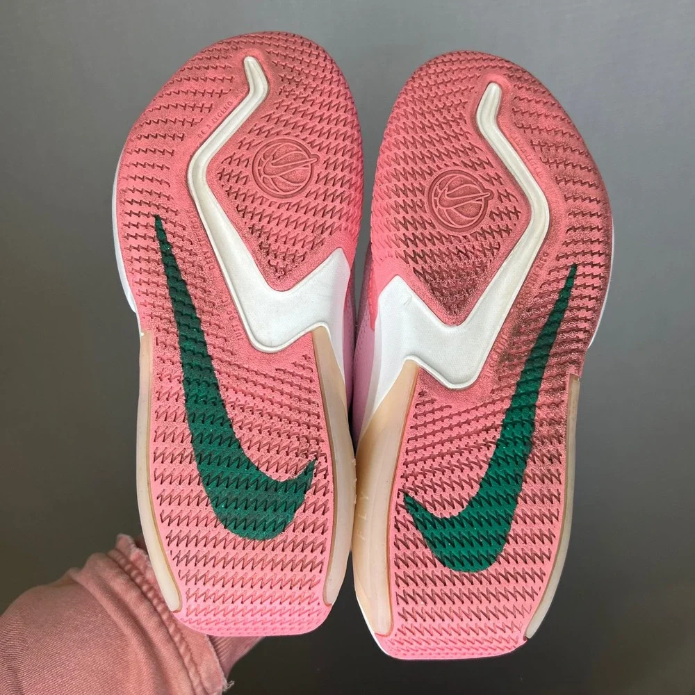 Nike Air Zoom‎ Crossover GS Pink Green White Basketball Shoes Kids 3.5Y